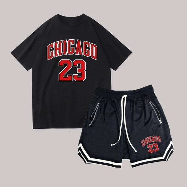 Letter Printed Short Sleeve T-Shirt Drawstring Waist Shorts Set Men's Summer Plus Size Casual Running Sports Suit for Men 26Y0513