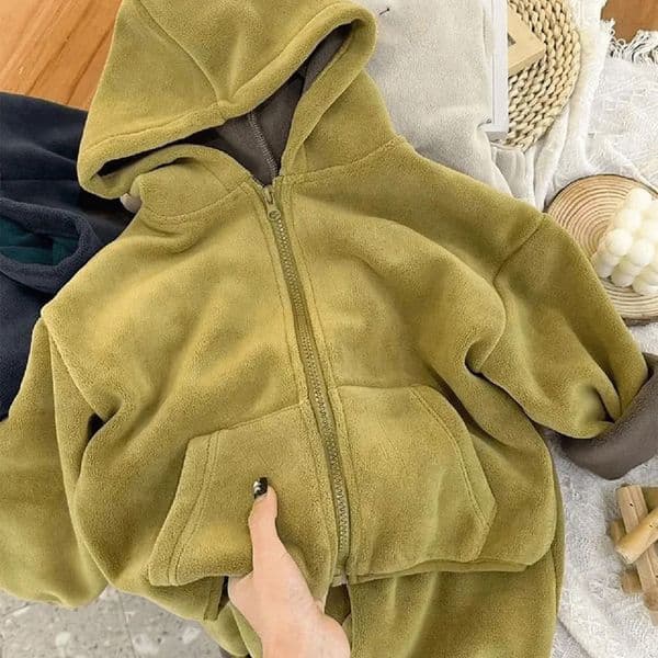 Designer 2026 Children Baby Boys Clothing Sets 2Pcs Hoodie Jacket Autumn Girl Clothes Set Warm Baby Boy baby Suit Top Coat Pants Kids Tracksuit Cyg24013011f6