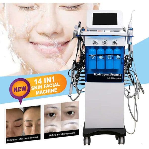 High Quality 14 In 1 Beauty Jet Dermabrasion Water Spray Whitening Anti Aging Diamond Microdermabrasion Moisturizer Pore Cleaner Machine