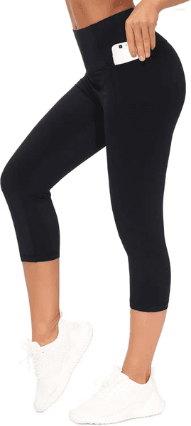 Active Pants High Waist Tummy Control Capri Leggings For Women