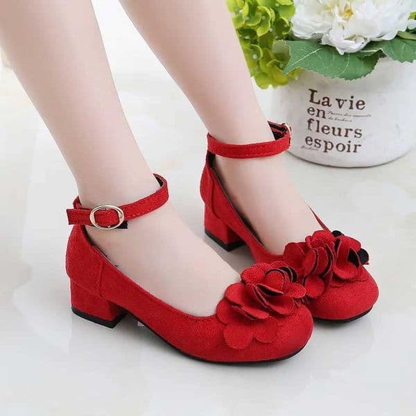 Fashion Girls Kids Children High Heeled Leathers Shoes Princess Sweet For Evening Party Show Children Leathers Shoes 27-37 HotL260513FNUI