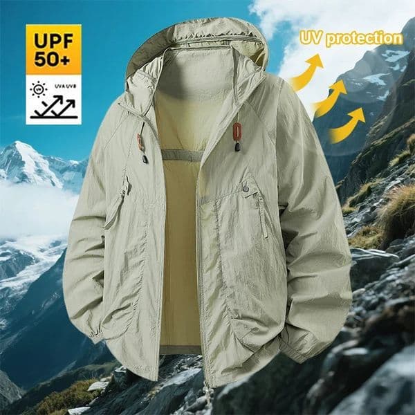 2026 Summer Mens Lightweight Hiking Jacket Outdoor Men Suncreen Breathable Hooded Coats Men Quick Dry Sports Fishing Jackets 260513
