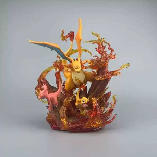 30cm Anime Pokemen Figure Charizard Family Action Figures Pvc Statue Desktop Ornamen Collection Model Toys Gifts L260513