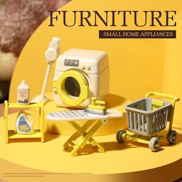 Mini Furniture Playhouse Toys Kitchen Living Room Miniature Scene Desktop Decoration Dollhouse Model
