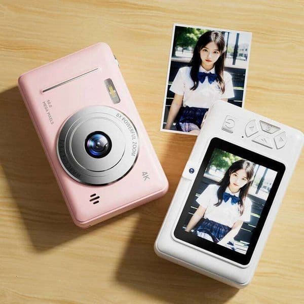 1 Set Dual Flash 50 Million Pixels Auto Focus Intelligent Anti-shake Entry-level 4K Retro CCD Digital Camera 26Li0512