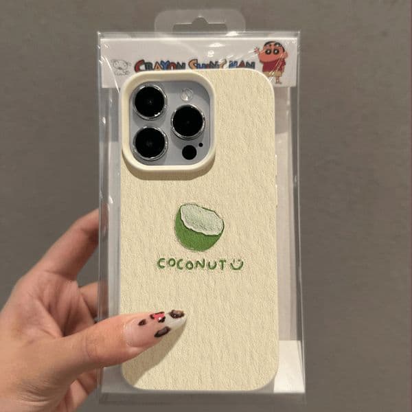 Green Coconut Lychee Pattern Compatible with Apple 16 Pro Phone Case iPhone 15/14 Matte 13 Premium 12 Simple
