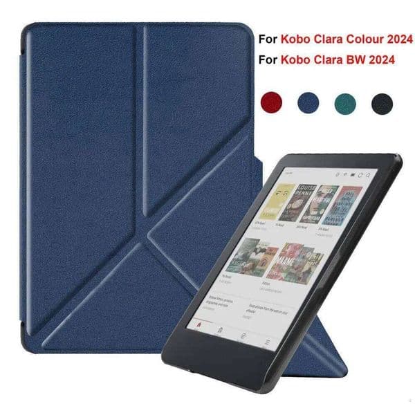 Kobo Clara Colour BW 2024 Smart Case 6 inch Multi-folding Stand eReader Cover Shockproof Protective Shell Auto Wake/Sleep Funda S260512
