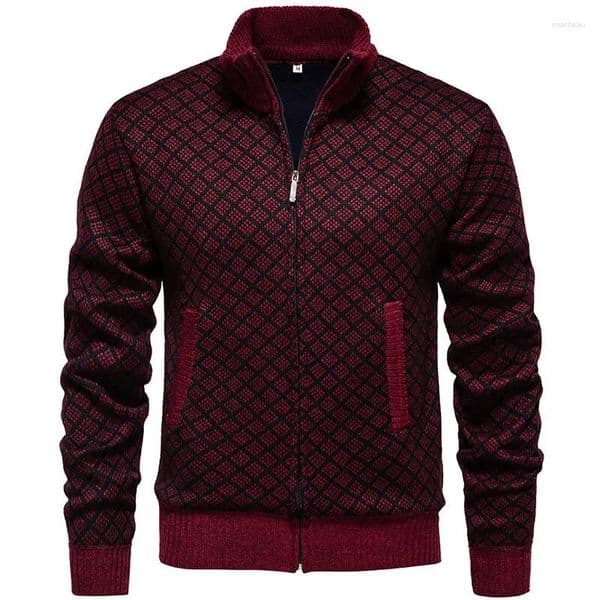 Men's Sweaters Knit Sweater Korean Version Of The Trend Fall And Winter Casual Collar Cardigan Jacket Clothing