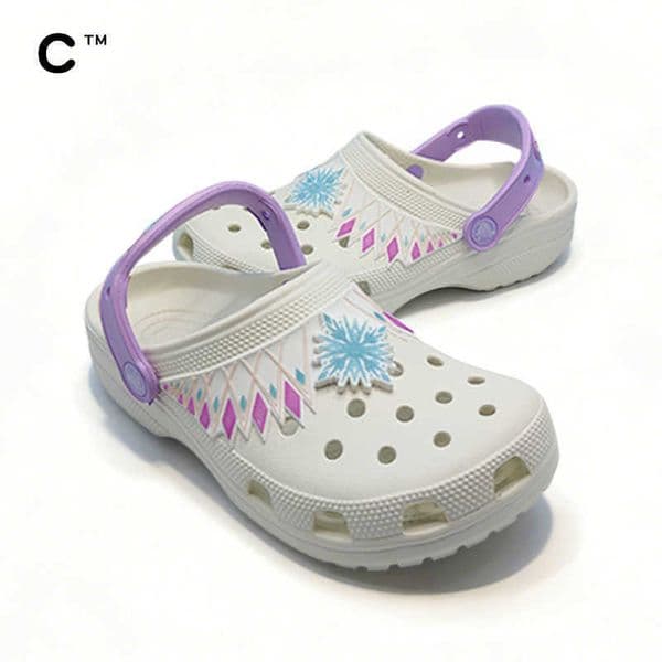 Frozen childrens clogs fashionable Elsa princess comfortable closed-toe beach shoes L2605131M3J