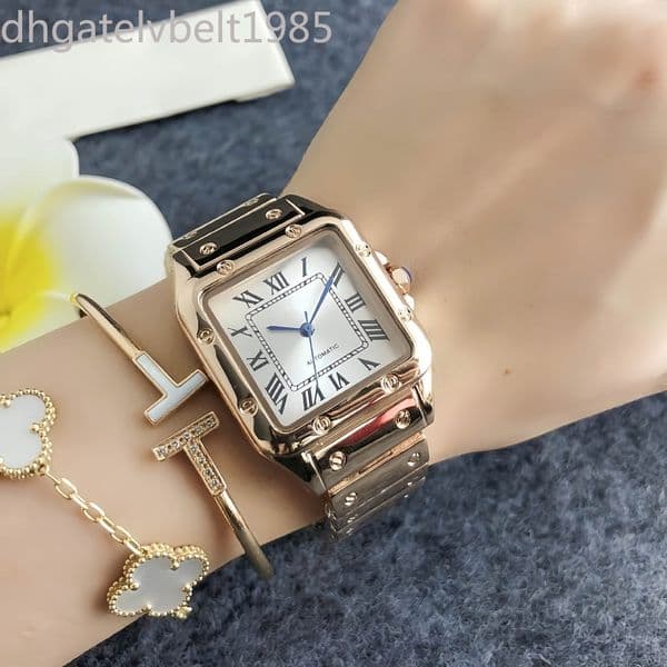 Fashionable elegant and sophisticated quartz Wristwatches square-shaped watch for women, minimalist design, elegant style, student watch