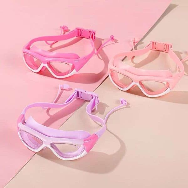 children's swimming goggles with frames, eye protection, large lens, waterproof and anti-fog