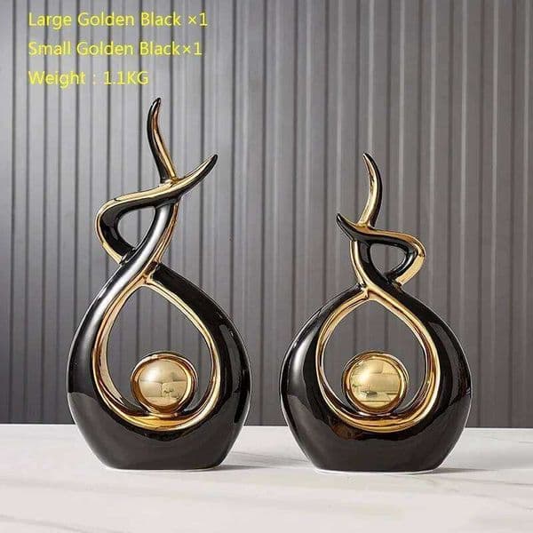 Nordic Home Decor Figurines for Interior Living Room Desk Ceramics Decoration Accessories Statue Sculpture Feng Shui Ornaments 26Y0513