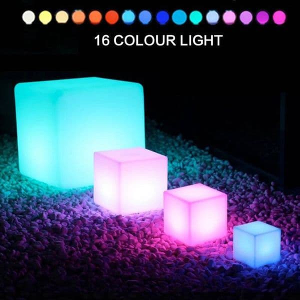 Multi-scene Application RGB Waterproof Rechargeable Small Night Light, Creative Atmosphere Table Lamp LED Luminous Cube Light ddmynov