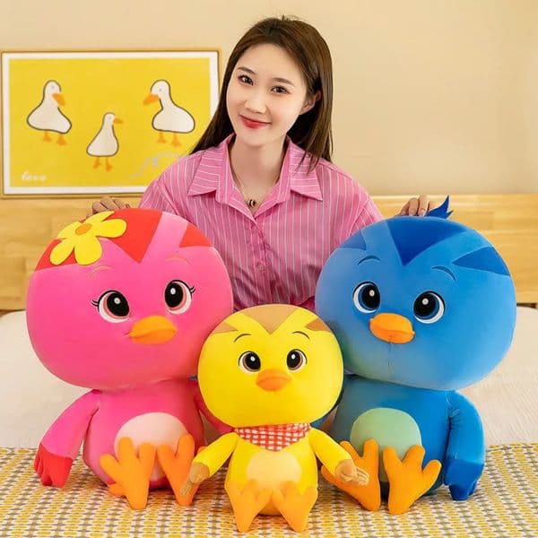 2026 New Squad Adorable Soft Cute Cartoon Chicken Baby Plush Toy Childrens Sleep Companion Doll Designer 02