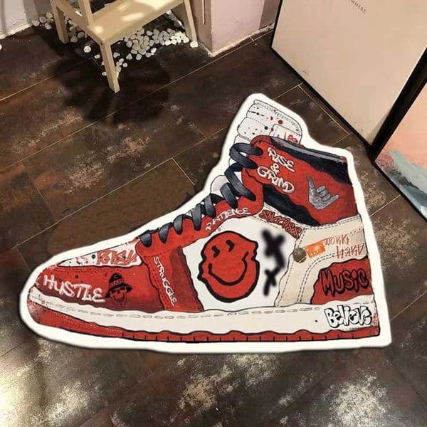 Sneaker Carpet Popular Fashion Rugs Living Room Decoration Bedroom Parlor Children Room Area Rug Mat Soft Flannel Rug and Carpet T260512