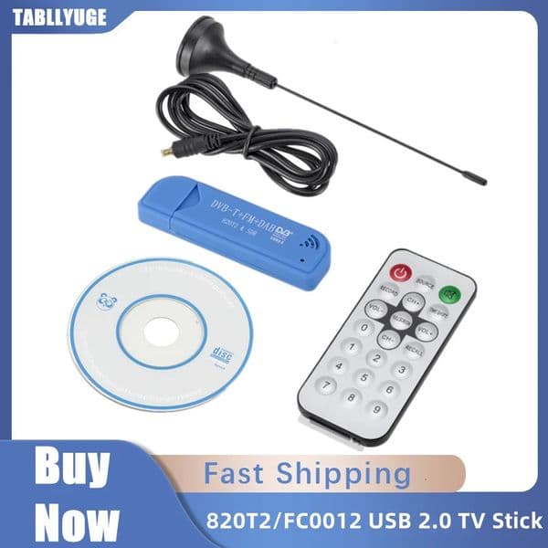 Mini Portable TV stick 820T2 FC0012 Digital USB 20 TV Stick DVB-T DAB FM RTL2832U Support SDR Tuner Receiver TV accessories 260511