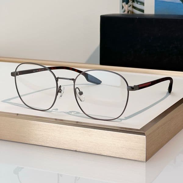 Optical Eyeglasses For Men Women Retro 51N Designer Fashion Sheet Metal Full Frame Detailed Elasticity Oval Style Anti Blue Light Lens Plate With Box D51