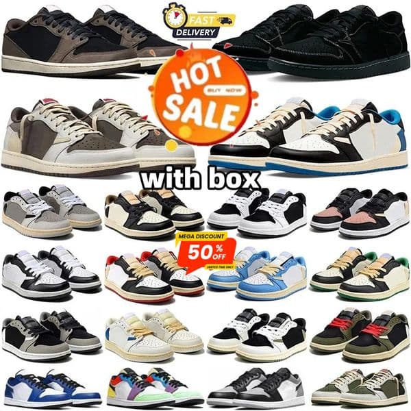 Designer 1s Low Basketball Shoes 1 Sneakers Black White Shadow 2.0 University Blue UNC Bred Toe Light Smoky Grey Mens Women Outdoor trainers Eur 36-47