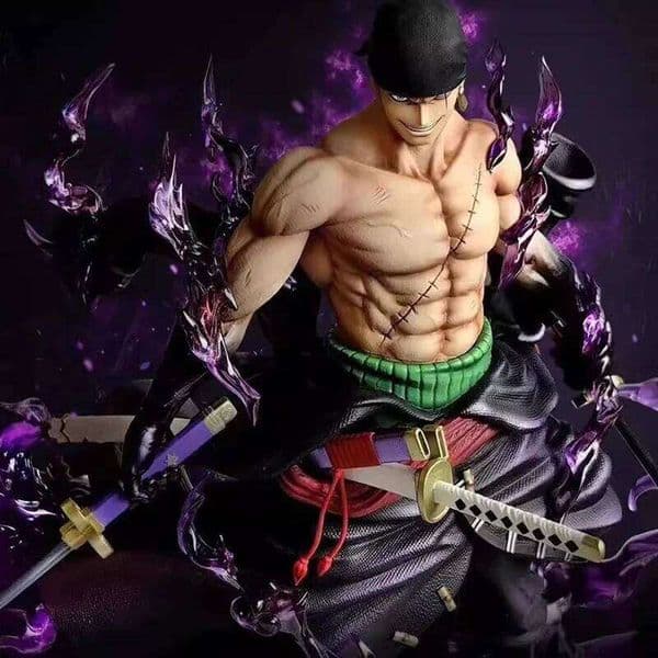 25cm Sky Painting Roronoa Zoro Action Figures Anime PVC Collection Model Toys Desktop Decoration Gifts 26L0513
