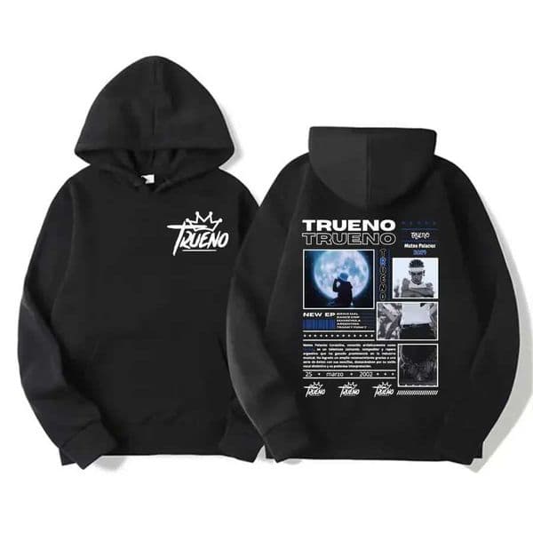 Rapper Trueno Pattern Hoodie Mens Hip Hop Fashion Retro Sportswear Mens and Womens Harajuku Cool Casual Hoodie Street Wear Q260512