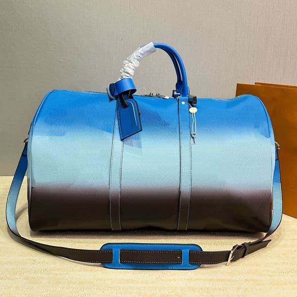 duffle bag Gradient colors travel bag luggage designers bag Women shoulder Handbags Fashion classic large capacity brown flower baggage 45CM