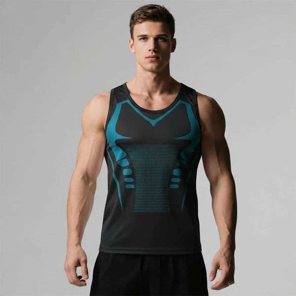 NEW Men Sports Compression Vest Body Shaper Slimming Compression Vest Basketball Gym Tight Undershirt L260512