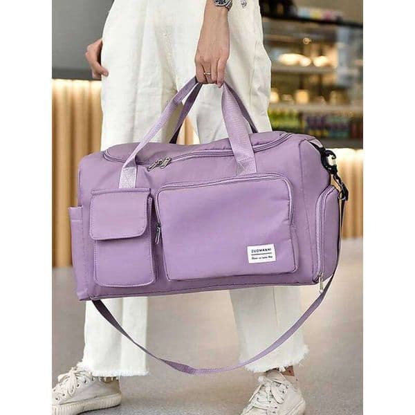 Carry On Travel Bag Large Capacity Weekender Overnight Duffle with Shoe Compartment Sports Fitness Bags for Women 2026 26W0513
