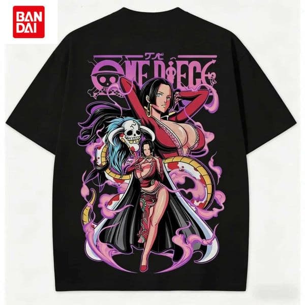 One Piece Boa Hancock Pure Cotton TShirt Vintage Streetwear Casual Loose Fit L2605130QVH