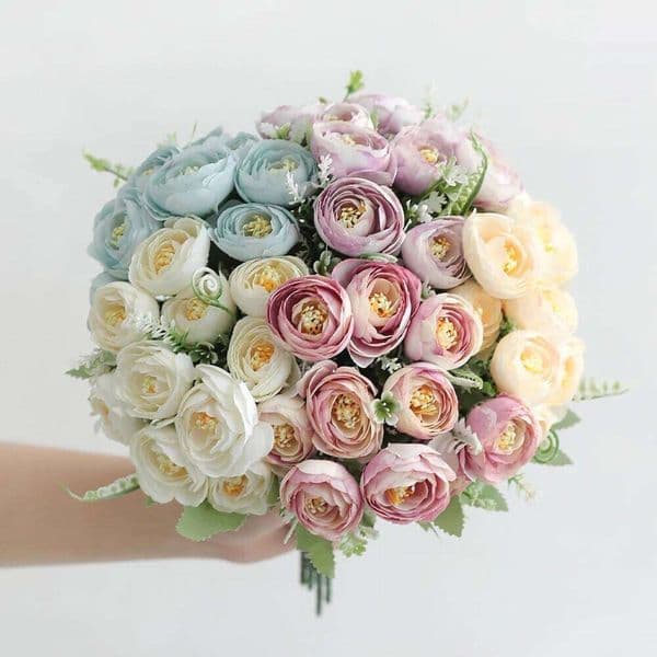 1Pcs Peony Artificial Bouquet 30cm 10 Heads Fake Flowers for Home Decor Bridal Wedding Decoration Flower Arrangement W260513