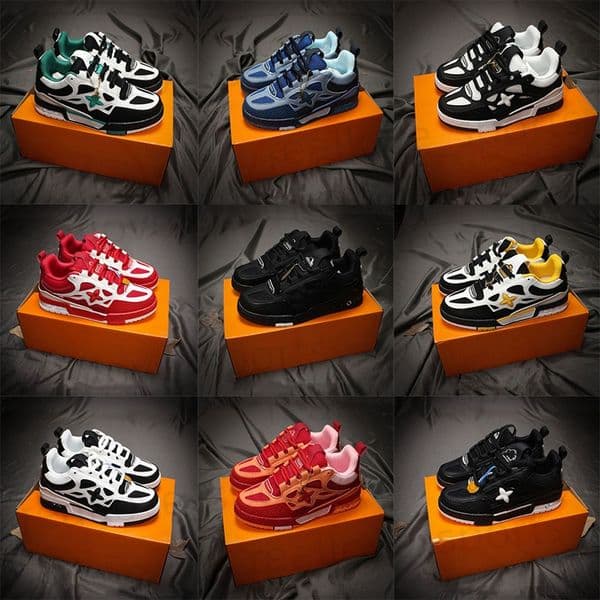 2026 fashion new printing casual skate shoes Designer Sport Shoes White Luxury sneakers SKATE 1854 mens women low cut platform classic black white grey c11