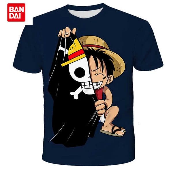 Fashion Kid Anime One Piece Luffy T Shirt Boy Clothing Kids Boys Tshirt Children T-shirt Summer Short Sleeve Tops Tees L260513B0S5