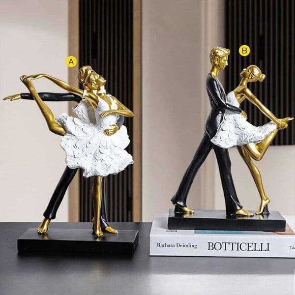 Modern Double Dancer Ornament Creative Hot Selling Girl Room Crafts Elegant Holiday Gifts Synthetic Resin Decoration 26Y0513