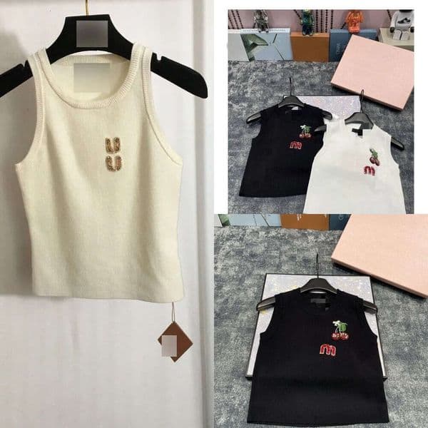 women tops designer tank luxury vest pure cotton tees letter womens clothing mm sleeveless top fashionable quality high end muily tee b33