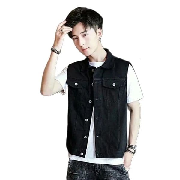 Spring Summer Mens Fashion Jacket Sleeveless Waistcoat Denim Vest Casual Street Slim Cotton Cowboy Jackets Comfortable Jean Top 260513