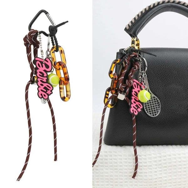 Trendy Colored Rope String Bag Charms New Luxury Designed Braided Straps Bag Decorations Multipurpose Rope Fashion Bag Keychain L260513
