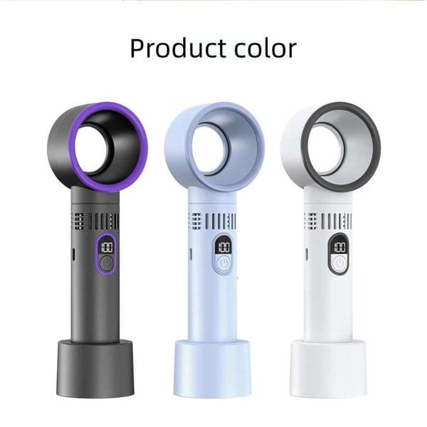 Hand Mini Fan New Digital Display USB Rechargeable Desktop Bladeless Portable Handheld Fan, Wholesale From Source