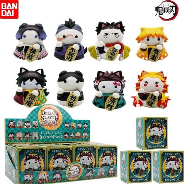 In Stock Demon Slayer Kimetsu No Yaiba MEGA CAT PROJECT Ver1 Blind Box Q Figurine Desktop Decoration Perimeter Gift C260514