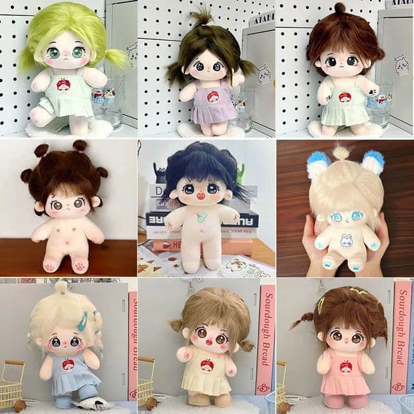 20cm Kawaii Idol Plush Cotton Doll Toys Stuffed Super Star Figure Dolls Cute Fat Body Can Change Clothes Fans Collection Gifts 260512