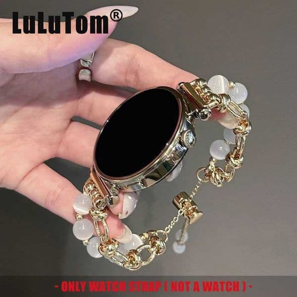 Luxury Opal Crystal Metal Strap For Galaxy Watch 7 6 5/Pro/4 Classic 44/40/46mm 20mm/22mm Band For Watch GT 4 3 2J260514