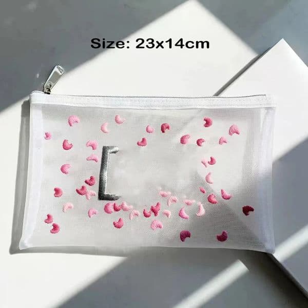Luxury Designer Decor Designer Mesh Embroidery Cosmetic Makeup Storage Bag VIP Gift Lipstick Organizer Clutch Holder For room Travelling Toi 11