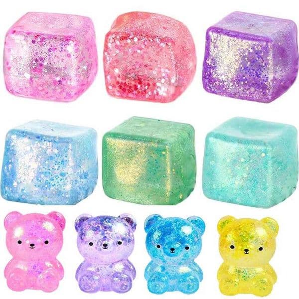 Maltose Cube Stress Squeeze Toy D ecompression Small Ice Cubes Anti Stress Slow Rebound Polar Light Colorful Squeeze TPR Block C260514