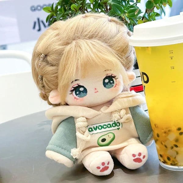 20cm Cute Idol Doll Plush Cotton Star Dolls Kawaii Stuffed Baby Toy Plushie Bell Orchid With Avocado Clothes Kid Collection Gift 260512