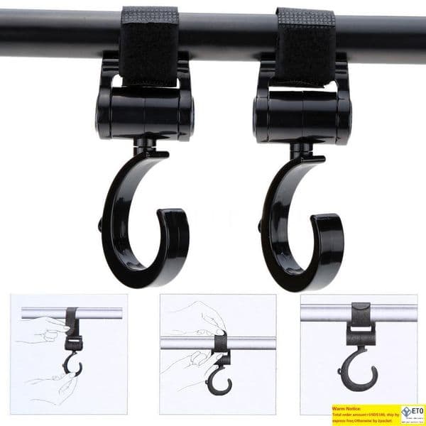 S Shape Hooks Multipurpose Baby Stroller Hook Hanger Clothing Plastic Hook Home Use Clasp Rack Tax Duty Free HJ