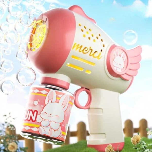 Kawaii Children Holding Electric Fully Automatic Bubble Machine Blowing Bubble Baby Toys for Kids Sunmmer Outdoor Play Fun Gifts L260514SU15
