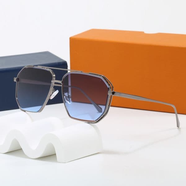 Fashion Sunglasses Women Alloy Large Lens Brand Designed Outdoor Driving Party Classic UV400 Retro Star Luxury Sun Glasses Classics Metal Letter