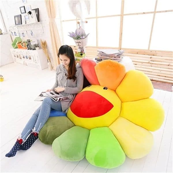 Luxury Designer Decor Super Big Sun Flower Pillow Soft Stuffed Toy Plush room Mats Meditation Cushion Floor Cushions Kids 2024 - Soft, Comfo 14