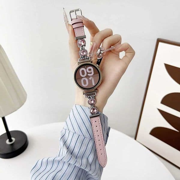 Dressy Watch Bracelet for Women 18mm 20mm Quick Release Watchband Strap Metal Leather Wristband for Galaxy Watch 7/6 Classic/5/4 X260514