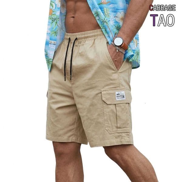 Mens Summer Casual Cargo Shorts Plus Size Knee Length Bottoms Multi Pocket Tactical Shorts for Running Gym and Daily Jogging H260514