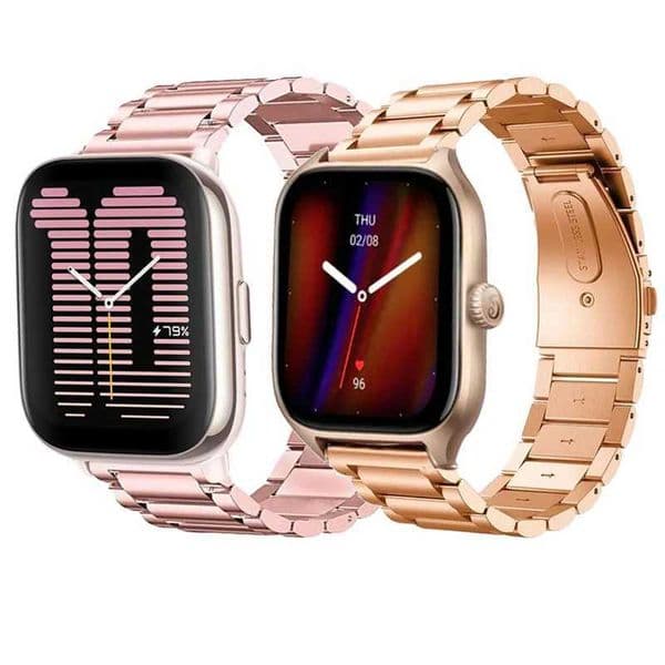 20mm 22mm WatchBand For Amazfit Active/GTS 2/3/4 Mini Strap GTR 2/3/4 42 47mm stainless steel Bracelet For Amazfit Bip 3 5 BandJ260514
