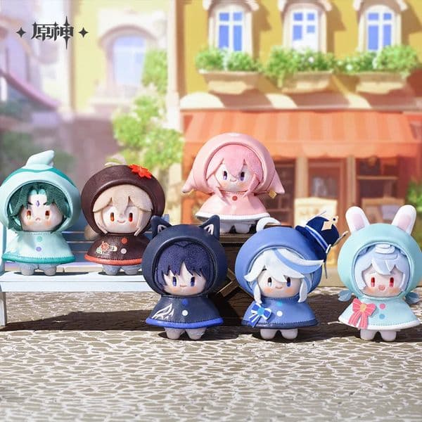 Anime Game Genshin Impact Fun In The Rain Kawaii Cosplay Dango Cotton Doll Keychain Official Pendants Mini Toy Figures Fans Gift 260512